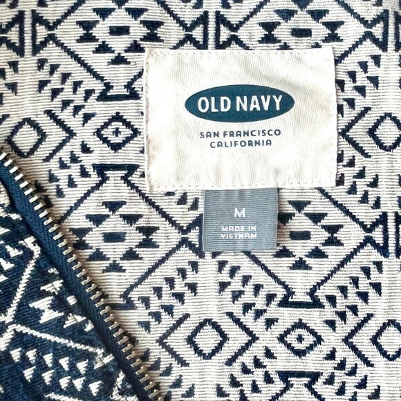 Textured Bomber Jacket Old Navy Southwest Boho Festival Collarless Jacket - Picture 12 of 15